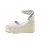 Бежови дамски сандали, естествена кожа - всекидневни обувки за лятото N 100023394