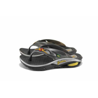 Черни джапанки, pvc материя - ежедневни обувки за лятото N 100022975