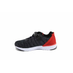 Черни детски маратонки, текстилна материя - спортни обувки за пролетта и лятото N 100022988