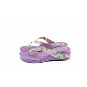 Лилави детски чехли, pvc материя - всекидневни обувки за лятото N 100023010