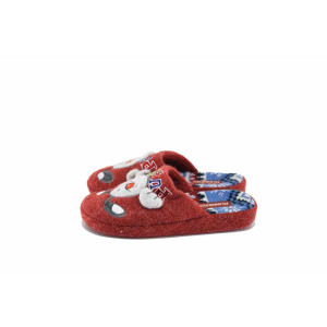 Червени анатомични домашни чехли, текстилна материя - официални обувки за пролетта и есента N 100023034