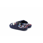 Сини домашни чехли, текстилна материя - ежедневни обувки за пролетта и есента N 100023035
