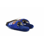 Сини домашни чехли, текстилна материя - ежедневни обувки за пролетта и есента N 100023037