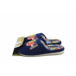 Сини домашни чехли, текстилна материя - всекидневни обувки за пролетта и есента N 100023042