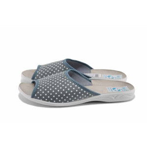 Сиви дамски чехли, текстилна материя - ежедневни обувки за лятото N 100023344