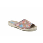 Розови дамски чехли, текстилна материя - ежедневни обувки за лятото N 100023345