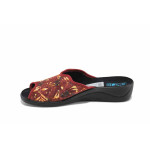 Червени дамски чехли, текстилна материя - ежедневни обувки за лятото N 100023347