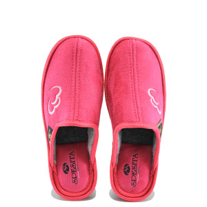 Розови анатомични домашни чехли, текстилна материя - всекидневни обувки за есента и зимата N 100023665