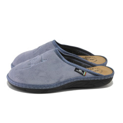 Сиви дамски пантофки, текстилна материя - ежедневни обувки за есента и зимата N 100023975