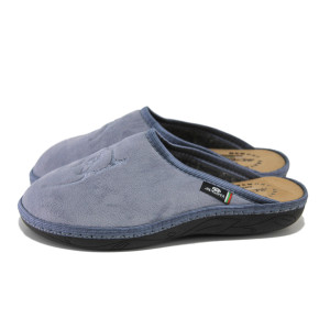 Сиви дамски пантофки, текстилна материя - ежедневни обувки за есента и зимата N 100023975