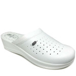 Бели мъжки чехли, здрава еко-кожа - ежедневни обувки за целогодишно ползване N 100022868