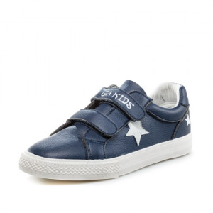 Сини детски маратонки, здрава еко-кожа - ежедневни обувки за пролетта и лятото N 100023172