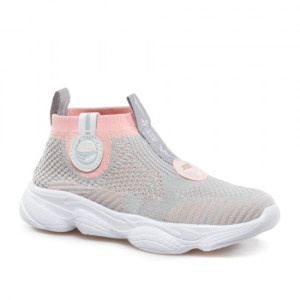 Сиви детски маратонки, текстилна материя - ежедневни обувки за пролетта и лятото N 100023175