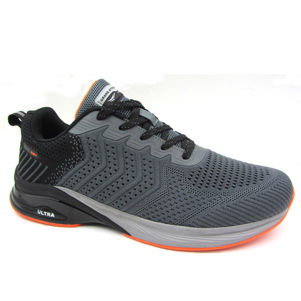Сиви мъжки маратонки, текстилна материя - спортни обувки за пролетта и лятото N 100022852