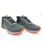 Сиви мъжки маратонки, текстилна материя - спортни обувки за пролетта и лятото N 100022853