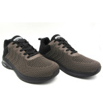 Зелени мъжки маратонки, текстилна материя - спортни обувки за пролетта и лятото N 100022837