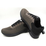 Зелени мъжки маратонки, текстилна материя - спортни обувки за пролетта и лятото N 100022837