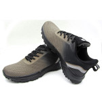 Зелени мъжки маратонки, текстилна материя - спортни обувки за пролетта и лятото N 100022838