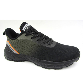 Зелени мъжки маратонки, текстилна материя - ежедневни обувки за пролетта и лятото N 100022839