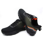 Зелени мъжки маратонки, текстилна материя - ежедневни обувки за пролетта и лятото N 100022839