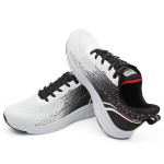 Бели мъжки маратонки, текстилна материя - спортни обувки за пролетта и лятото N 100022836
