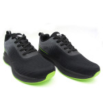 Сиви мъжки маратонки, текстилна материя - спортни обувки за пролетта и лятото N 100022845