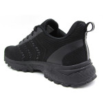 Черни мъжки маратонки, текстилна материя - спортни обувки за пролетта и лятото N 100022860