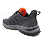 Сиви мъжки маратонки, текстилна материя - всекидневни обувки за пролетта и лятото N 100022842