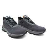 Сиви мъжки маратонки, текстилна материя - спортни обувки за пролетта и лятото N 100022846