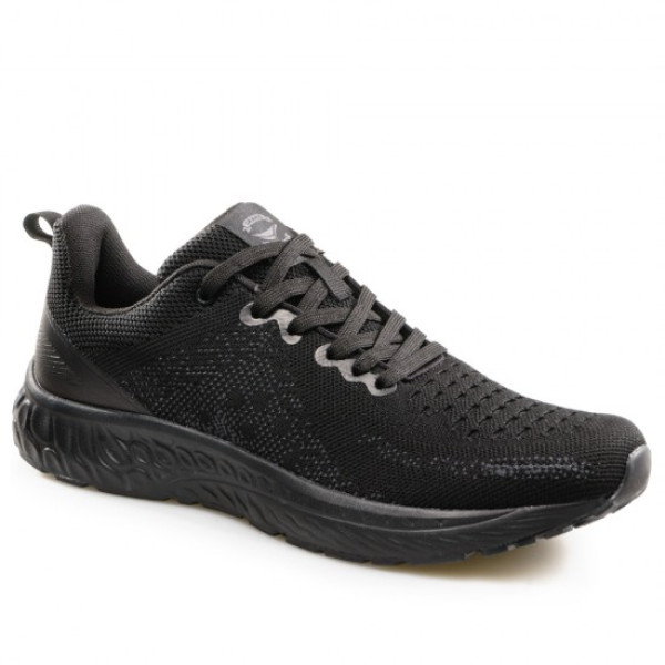 Черни мъжки маратонки, текстилна материя - спортни обувки за пролетта и лятото N 100023045