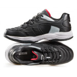 Черни мъжки маратонки, здрава еко-кожа - спортни обувки за пролетта и лятото N 100023050
