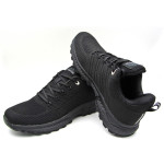 Черни тинейджърски маратонки, текстилна материя - спортни обувки за пролетта и лятото N 100022865