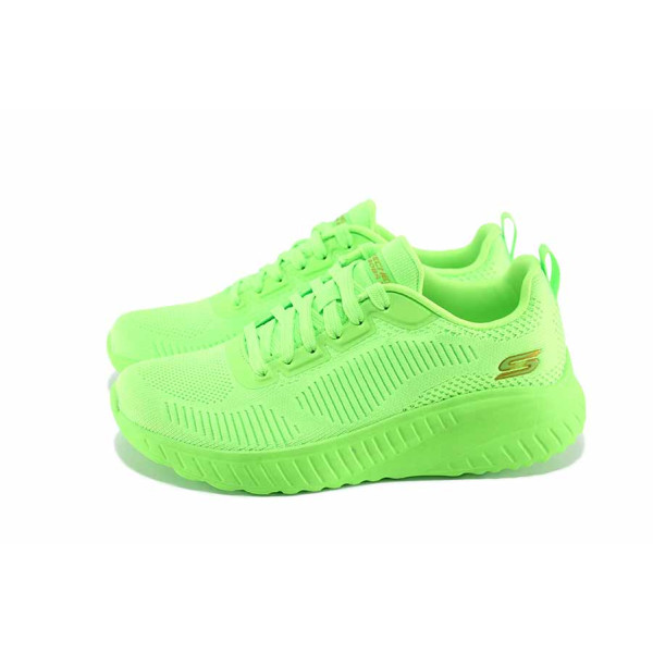 Зелени спортни дамски обувки, текстилна материя - спортни обувки за пролетта и лятото N 100022784