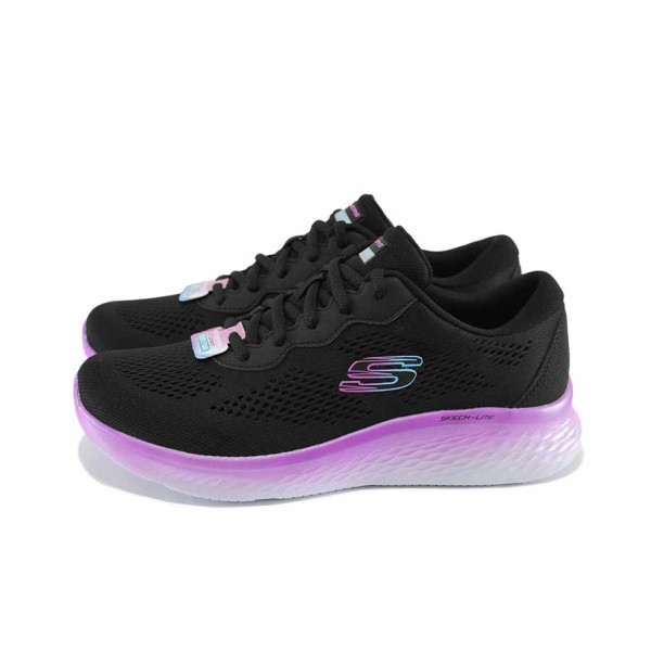 Черни дамски маратонки, текстилна материя - спортни обувки за пролетта и лятото N 100022785