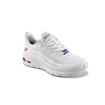 Бели дамски маратонки, текстилна материя - спортни обувки за пролетта и лятото N 100022792