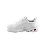 Бели дамски маратонки, текстилна материя - спортни обувки за пролетта и лятото N 100022792