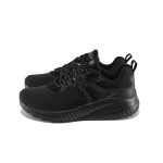 Черни тинейджърски маратонки, текстилна материя - спортни обувки за пролетта и лятото N 100022793
