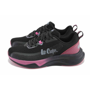 Черни анатомични дамски маратонки, текстилна материя - спортни обувки за лятото N 100023427