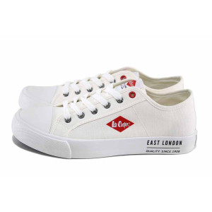 Бели анатомични мъжки маратонки, текстилна материя - спортни кецове за пролетта и лятото N 100023430