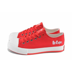 Червени анатомични дамски кецове, текстилна материя - спортни кецове за пролетта и лятото N 100023435