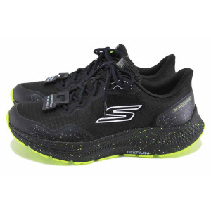 Черни анатомични мъжки маратонки, текстилна материя - спортни обувки за есента и зимата N 100023533