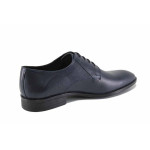 Сини официални мъжки обувки, естествена кожа - официални обувки за целогодишно ползване N 100022941