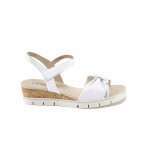 Бели дамски сандали, естествена кожа - всекидневни обувки за лятото N 100022959