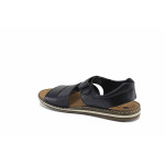 Тъмносини мъжки сандали, естествена кожа - ежедневни обувки за лятото N 100023080