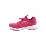Розови дамски маратонки, текстилна материя - всекидневни обувки за пролетта и лятото N 100023197
