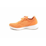 Оранжеви дамски маратонки, текстилна материя - всекидневни обувки за пролетта и лятото N 100023199