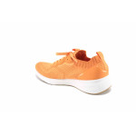Оранжеви дамски маратонки, текстилна материя - всекидневни обувки за пролетта и лятото N 100023199