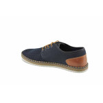 Сини мъжки обувки, текстилна материя - ежедневни обувки за пролетта и лятото N 100023201