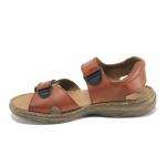 Кафяви мъжки сандали, естествена кожа - ежедневни обувки за лятото N 100023305