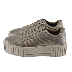 Сиви анатомични спортни дамски обувки, здрава еко-кожа - всекидневни обувки за целогодишно ползване N 100023479